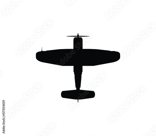 F4U	Corsair (Vought) fighter jet icon. us army symbol. isolated vector image for military concepts, infographics and web design, Heritage of U.S. Air Force Fighters