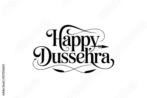 Happy Dussehra Typography