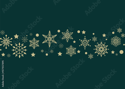 marry christmas boarder with snowflakes