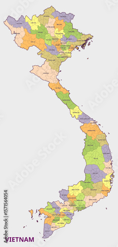 Map of Vietnam with Provinces