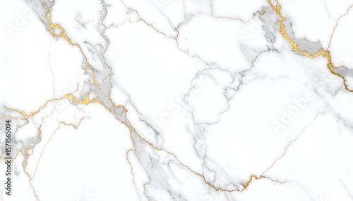 Abstract white marble with gold veins