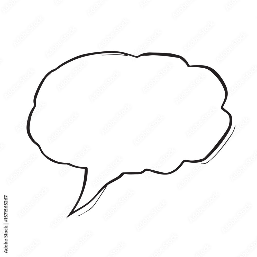 Hand drawn speech bubble talk communication Hand drawn speech bubble talk communication