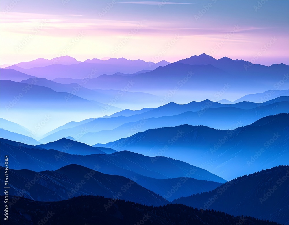 Obraz premium Cold Morning Mountainscape