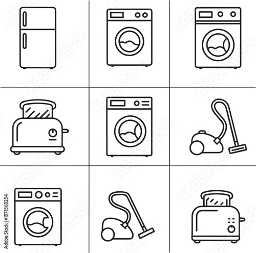 Refrigerator washing machine toaster vacuum cleaner appliance home