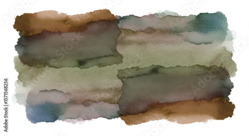 Abstract watercolor painting with earthy tones providing a textured backdrop