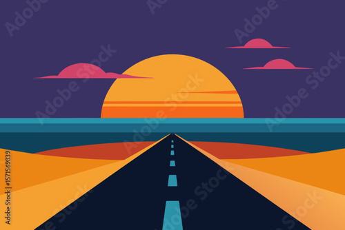 Sunset Road Trip A Journey to the Horizon