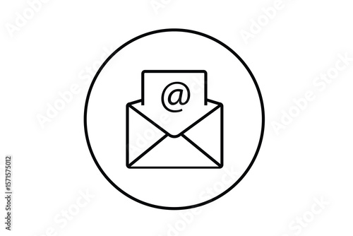 black email icon on transparent background. flat style. mail icon for your web site design, logo, app, UI