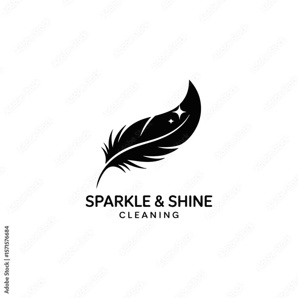 Fototapeta premium Home cleaning logo vector design