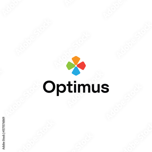 Optimus modern tech logo design