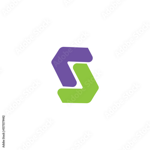 S letter minimal logo design