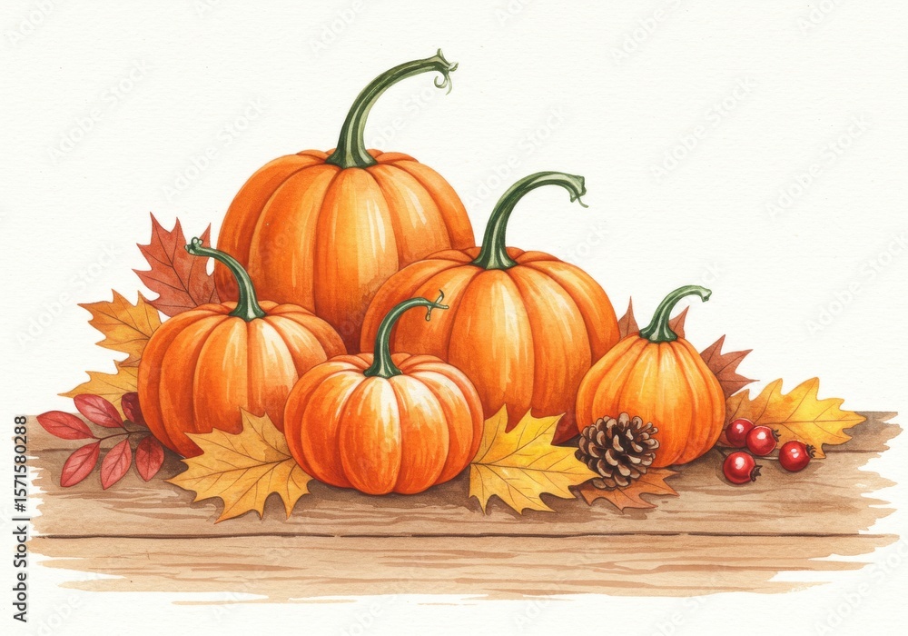 Autumn Harvest Abundance - A picturesque arrangement of pumpkins, autumn leaves, pinecones, and berries symbolizing autumn, harvest, bounty, Thanksgiving, and nature's beauty Autumn Harvest Abundance - A picturesque arrangement of pumpkins, autumn leaves, pinecones, and berries symbolizing autumn, harvest, bounty, Thanksgiving, and nature's beauty