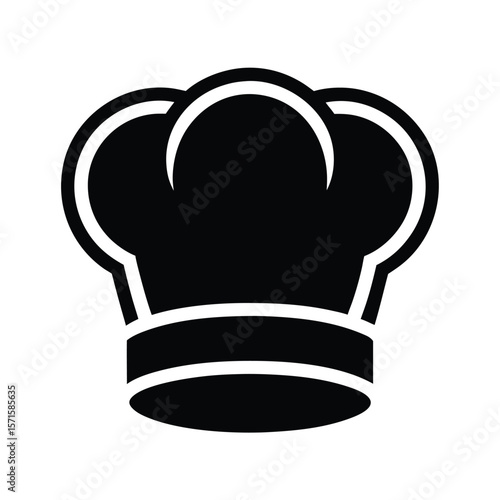 Chef Hat Outline Icon Vector Illustration