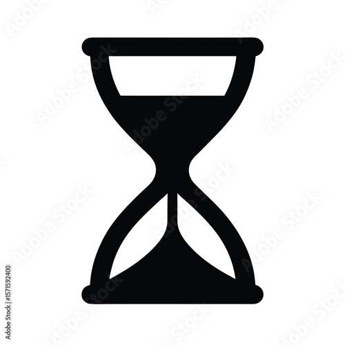 Hourglass Silhouette Icon Vector Illustration
