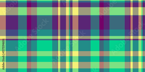 Vibrant green, purple, and yellow plaid pattern. Perfect for textile design, website backgrounds, or fashion projects.
