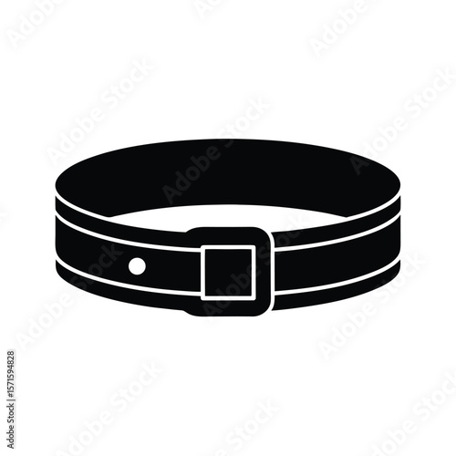 Minimalist Belt Glyph Icon Vector Illustration