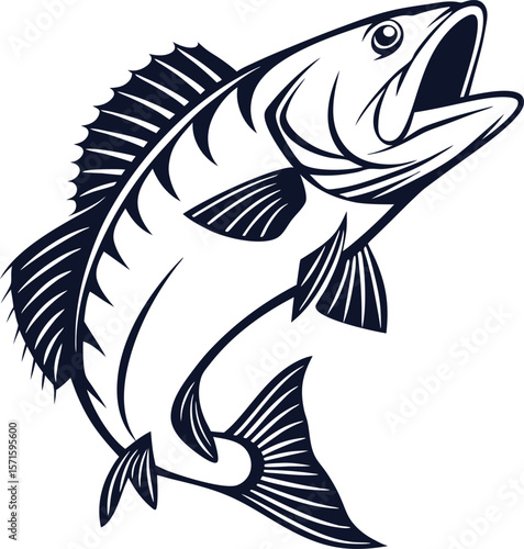 "Hand drawn koi fish illustration set with traditional Japanese style line art, elegant decorative aquatic animal design for tattoo, poster, print, logo or ornamental vector graphic"