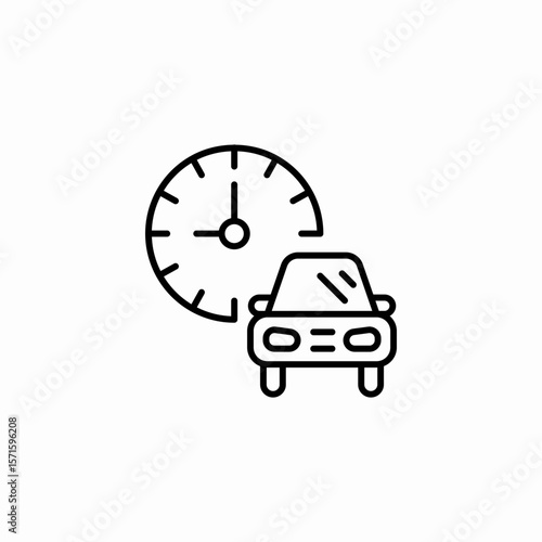 car time limit icon sign vector