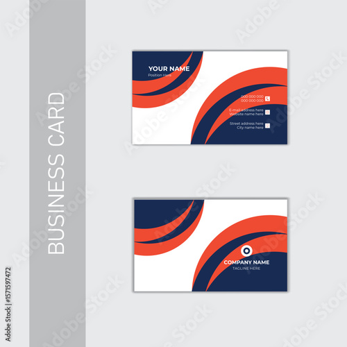 Corporate identity card design template.
