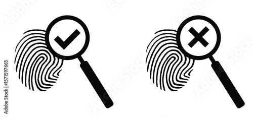 Line finger print icon. Finger print id authentication. ID private information code. Finger prints scanning concept. scan or scanner for lock secure security logo. Digital fingerprint, identification.