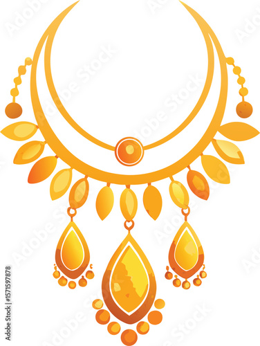 Adobe Illustrator Artwork Senior man wearing tank top and gold chains with dollar sign, mid section
