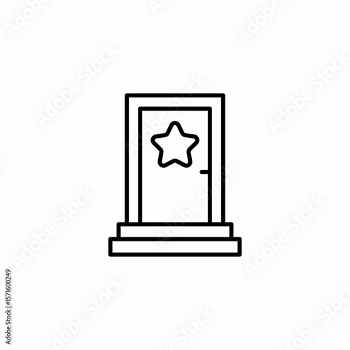 star door celebrity icon sign vector