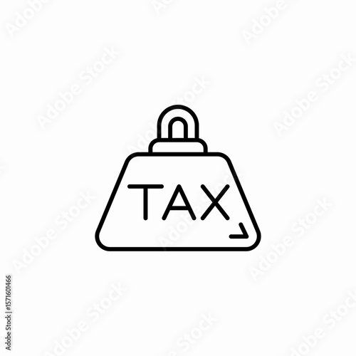 tax weight heavy icon sign vector