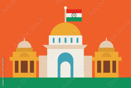 taj mahal vector illustration