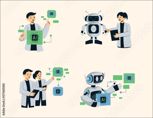 Illustration of AI Development by Scientists
