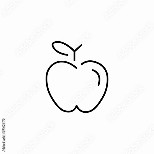 apple fruit icon sign vector