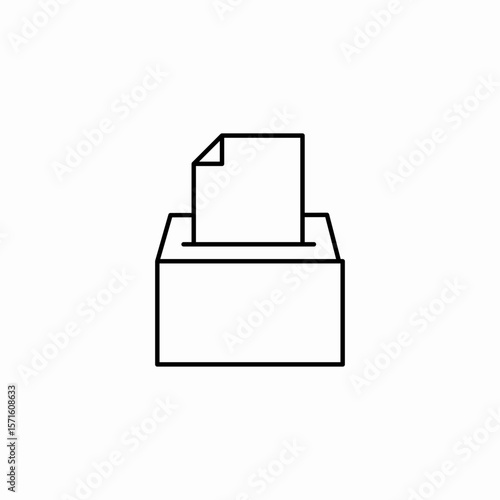 ballot box vote icon sign vector