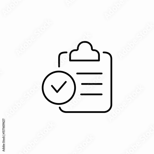 clipboard with checkmark icon sign vector