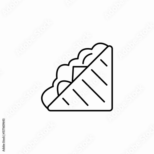 club sandwich snack icon sign vector