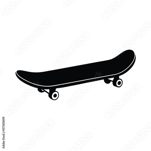 skateboard with a curved deck vector image on white background
