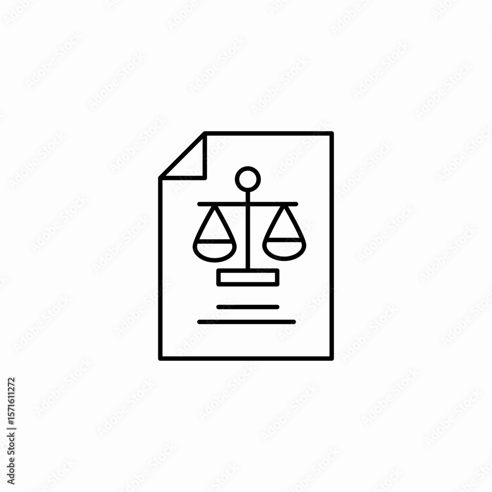 law document justice icon sign vector law document justice icon sign vector
