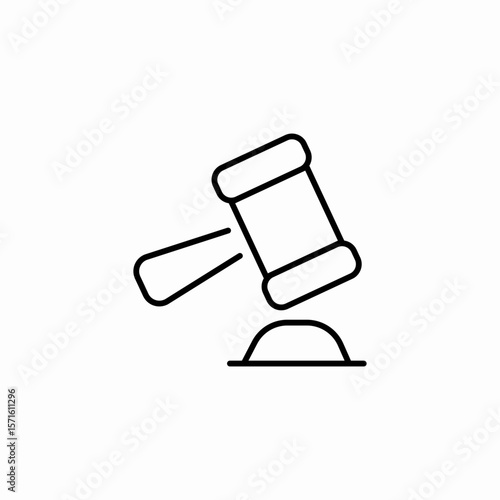 legal gavel auction icon sign vector