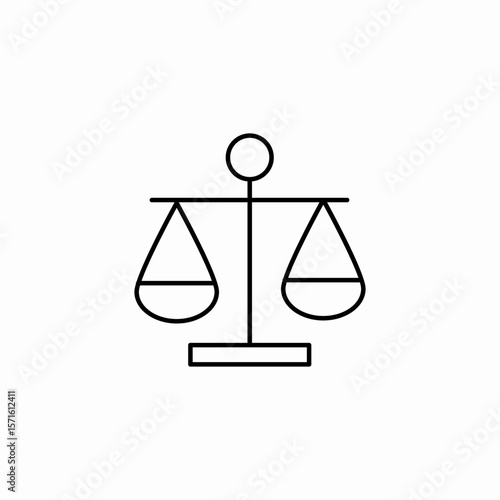 scales of justice icon sign vector