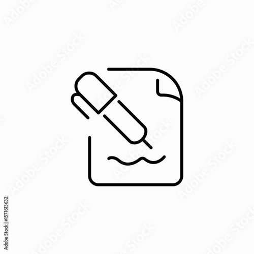 writing document pen icon sign vector