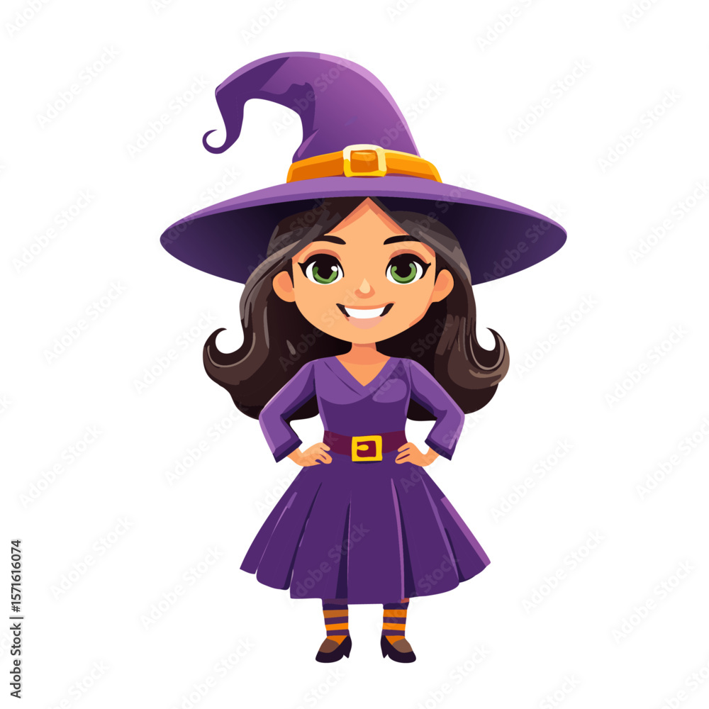 Cartoon Witch Character – Vector Illustration on White Background for Halloween and Fantasy-Themed Designs
Cartoon Witch Character – Vector Illustration on White Background for Halloween and Fantasy-Themed Designs