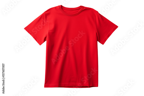 Isolated red t-shirt against a black background is perfect for showcasing apparel designs.