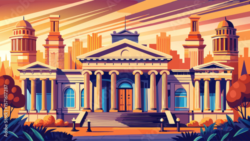 The Metropolitan Museum of Art in New York dazzles with majestic columns and historic facades, housing a world of timeless treasures beneath its iconic stone arches and elegant glass ceiling.