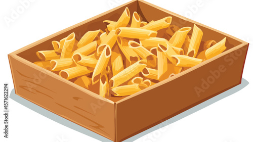 Premium Whole Wheat Pasta Box Isolated on White Background for Graphic Design Projects