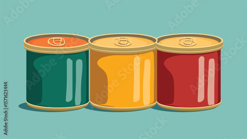 Isolated Canned Food in Tin Can for Stock Photos