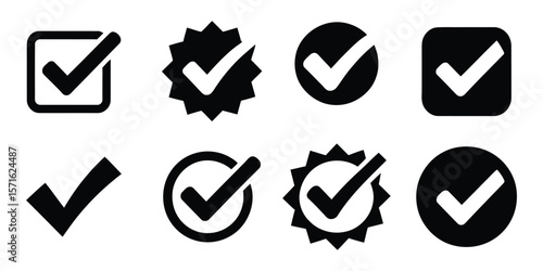 Check mark icons set.  Check marks symbol collection. check mark icon vector .symbol, sign, yes, right