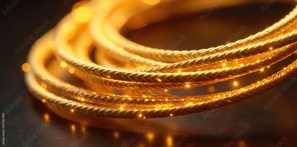 Gleaming Golden Wire Intricate Coil Reflecting Light, Perfect for Luxury Jewelry, Craft, and Tech Designs Gleaming Golden Wire Intricate Coil Reflecting Light, Perfect for Luxury Jewelry, Craft, and Tech Designs
