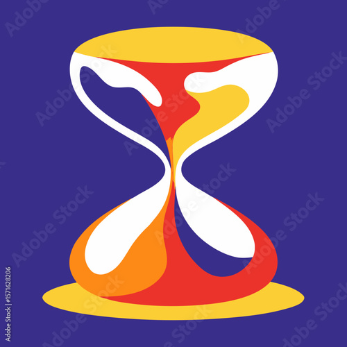 Abstract Hourglass with Fluid Style