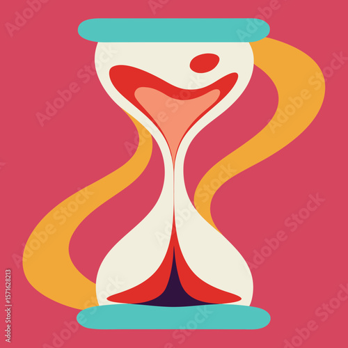 Abstract Hourglass with Fluid Style