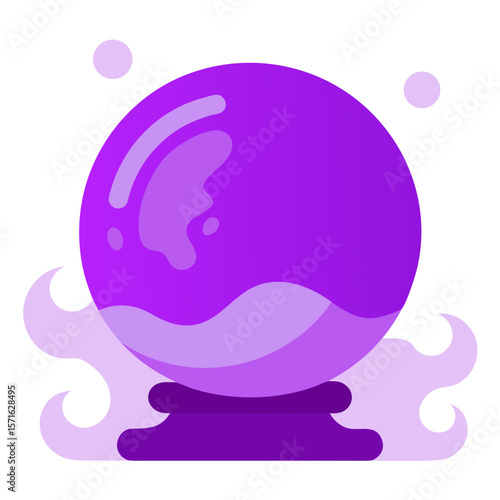 Crystal Ball with Purple Mist