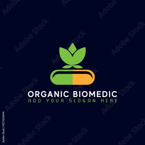eco bio medical and natural soup logo design vector