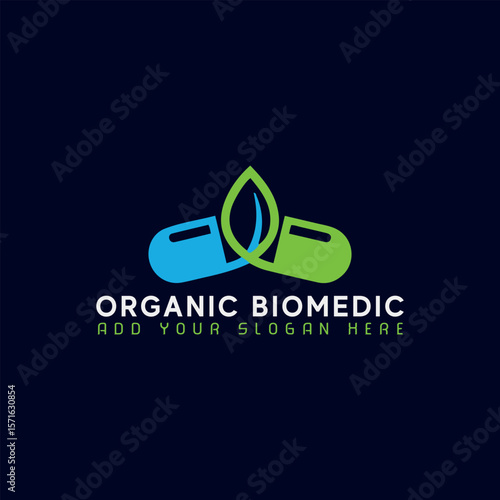 eco bio medical and natural soup logo design vector