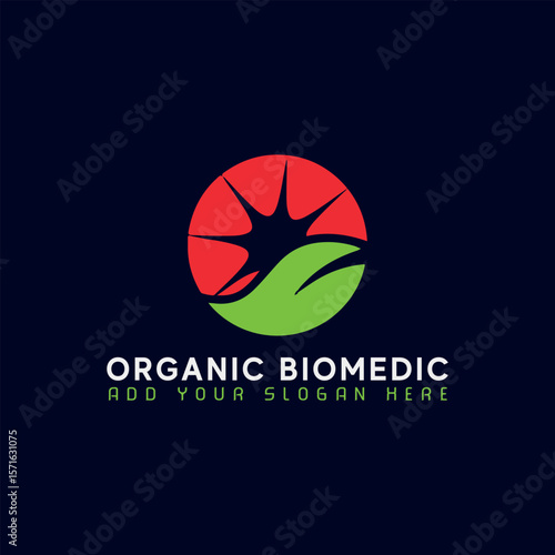 eco bio medical and natural soup logo design vector